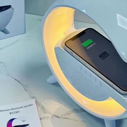 LED Wireless Charging Speaker – Music, Power & Light in One