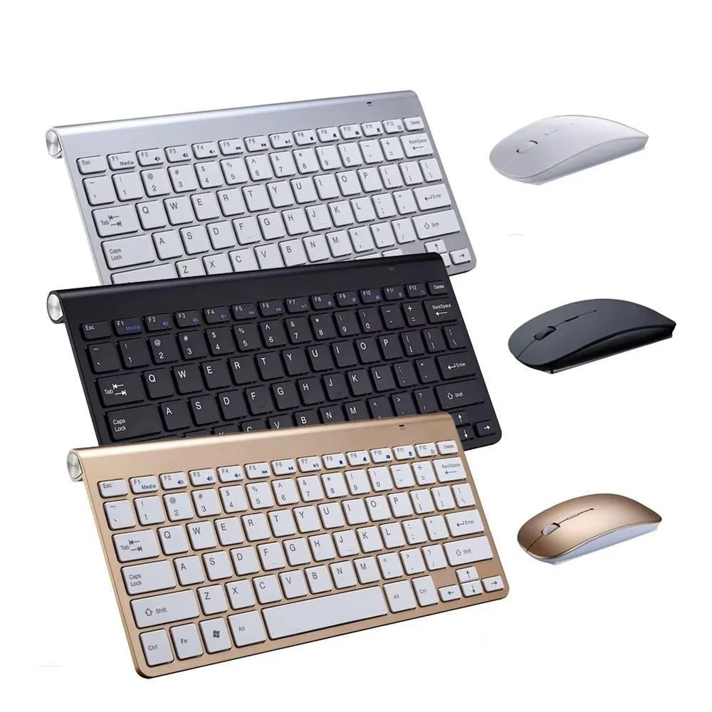 Slim Wireless Keyboard & Mouse Set | Lightweight, Portable & Comfortable Design